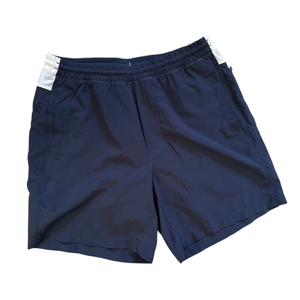 Birddogs Boom For Your Boomstick Navy & White Gym Shorts w/ liner Size Large